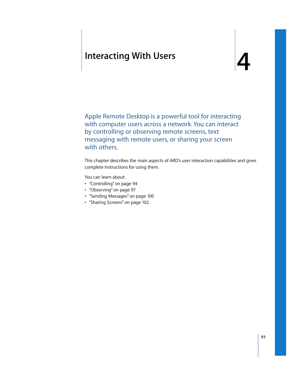 Interacting with users | Apple Remote Desktop User Manual | Page 93 / 116