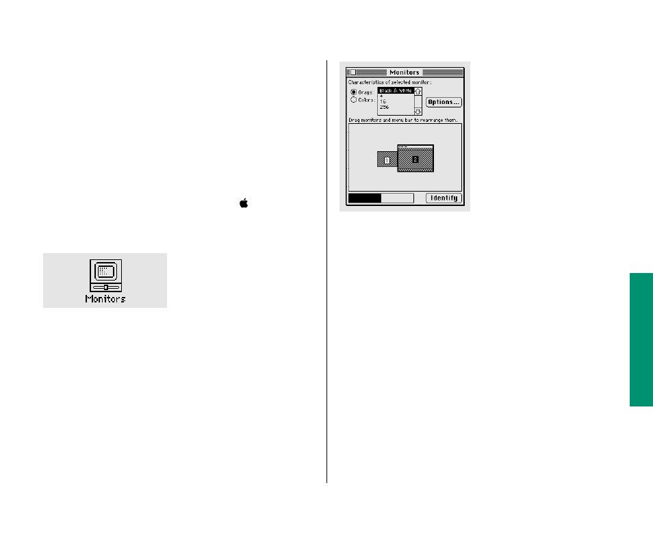 Setting a time for the alarm clock to go off 159, Displaying colors or grays | Apple Macintosh PowerBook 180 computers User Manual | Page 159 / 323