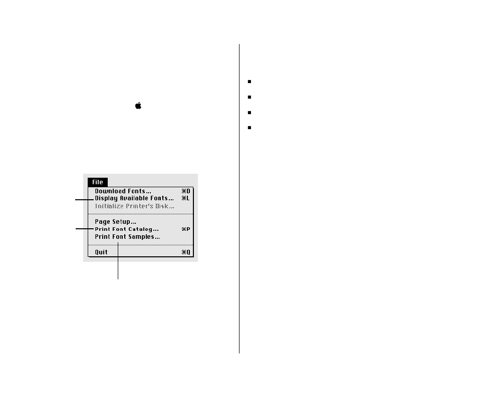 Selecting a folder or disk to share 204, Finding out about available fonts, Other ways to use the laserwriter font utility | Initializing a hard disk attached to a printer | Apple Macintosh PowerBook 180 computers User Manual | Page 204 / 323