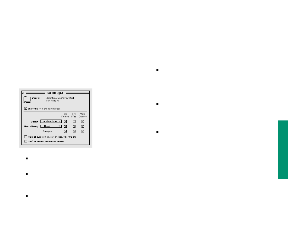 Simplifying the scsi disk connection process 233, Setting access privileges to folders and disks | Apple Macintosh PowerBook 180 computers User Manual | Page 233 / 323