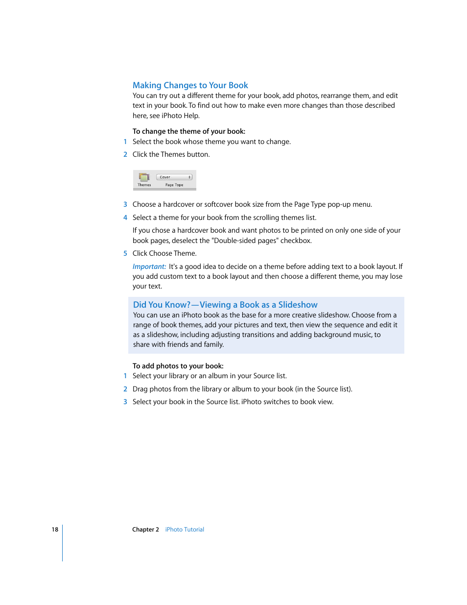 Making changes to your book | Apple iPhoto 6 User Manual | Page 18 / 36