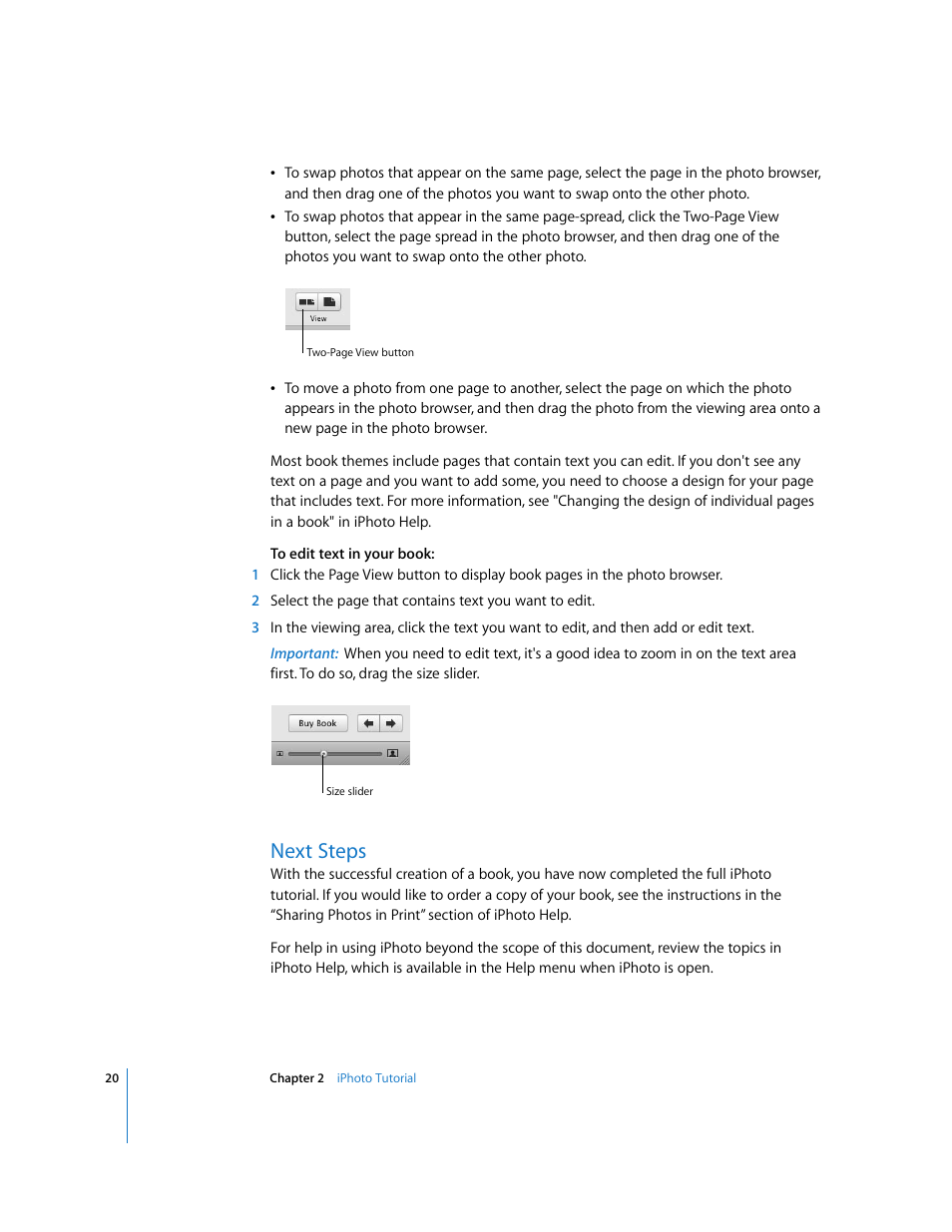 Next steps | Apple iPhoto 6 User Manual | Page 20 / 36