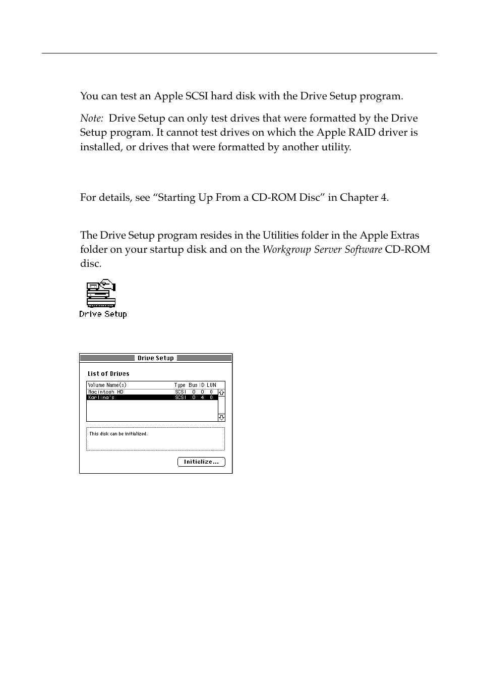 How to test a hard disk | Apple Workgroup Server 8550 User Manual | Page 114 / 163