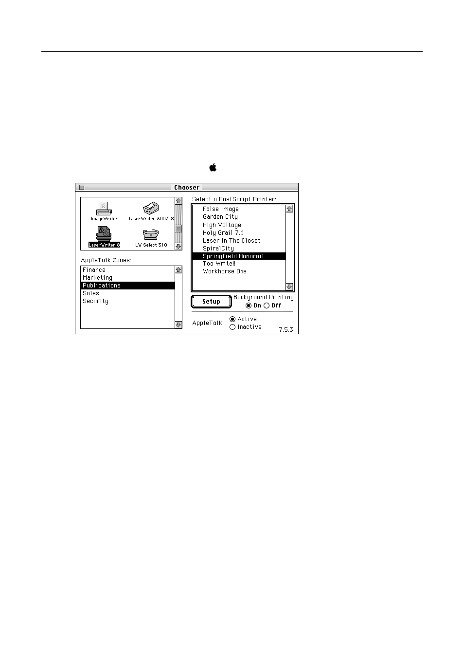 Choosing a printer | Apple Workgroup Server 8550 User Manual | Page 12 / 163