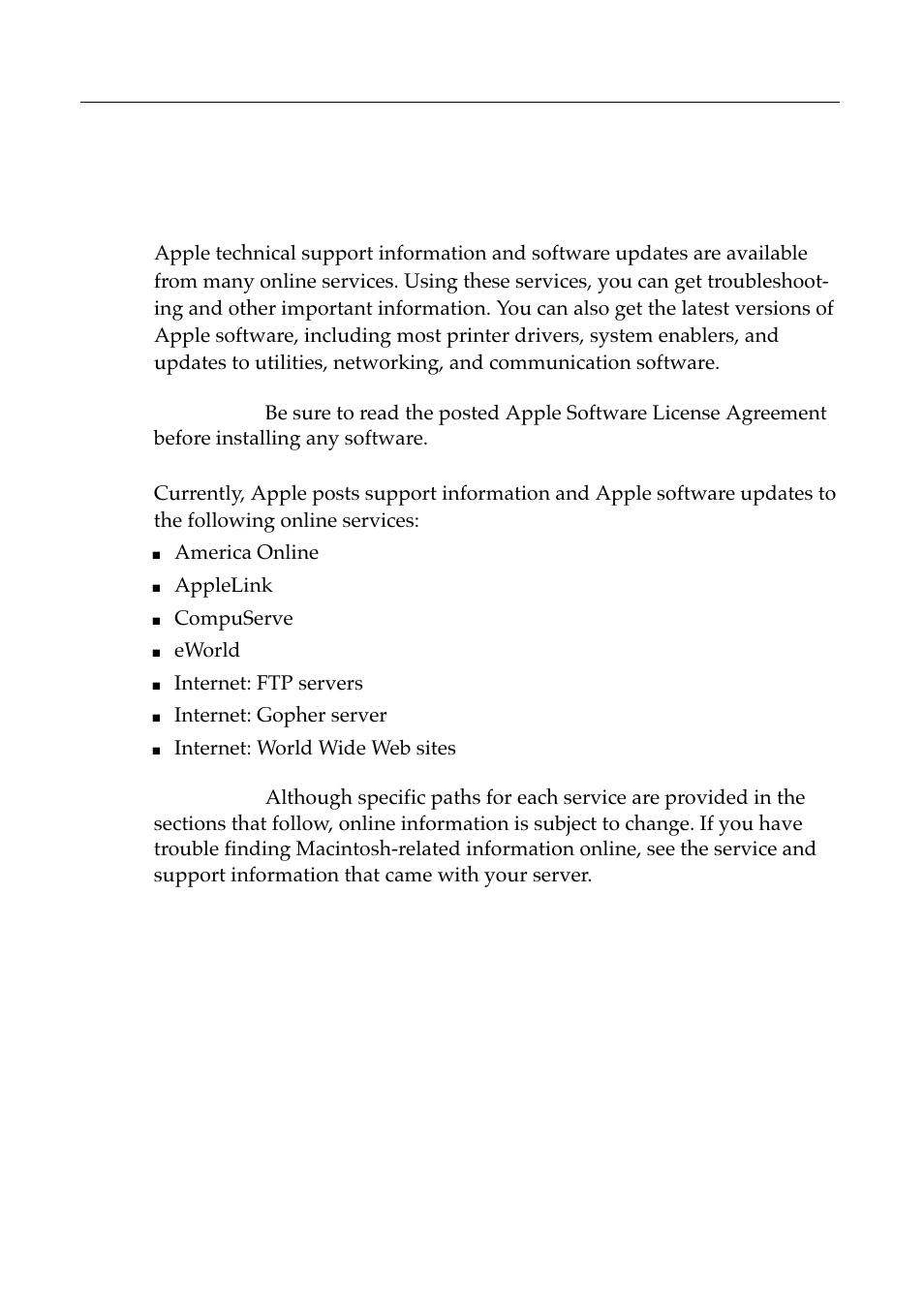 App. c obtaining updated apple software, Appendix c obtaining updated apple software | Apple Workgroup Server 8550 User Manual | Page 141 / 163