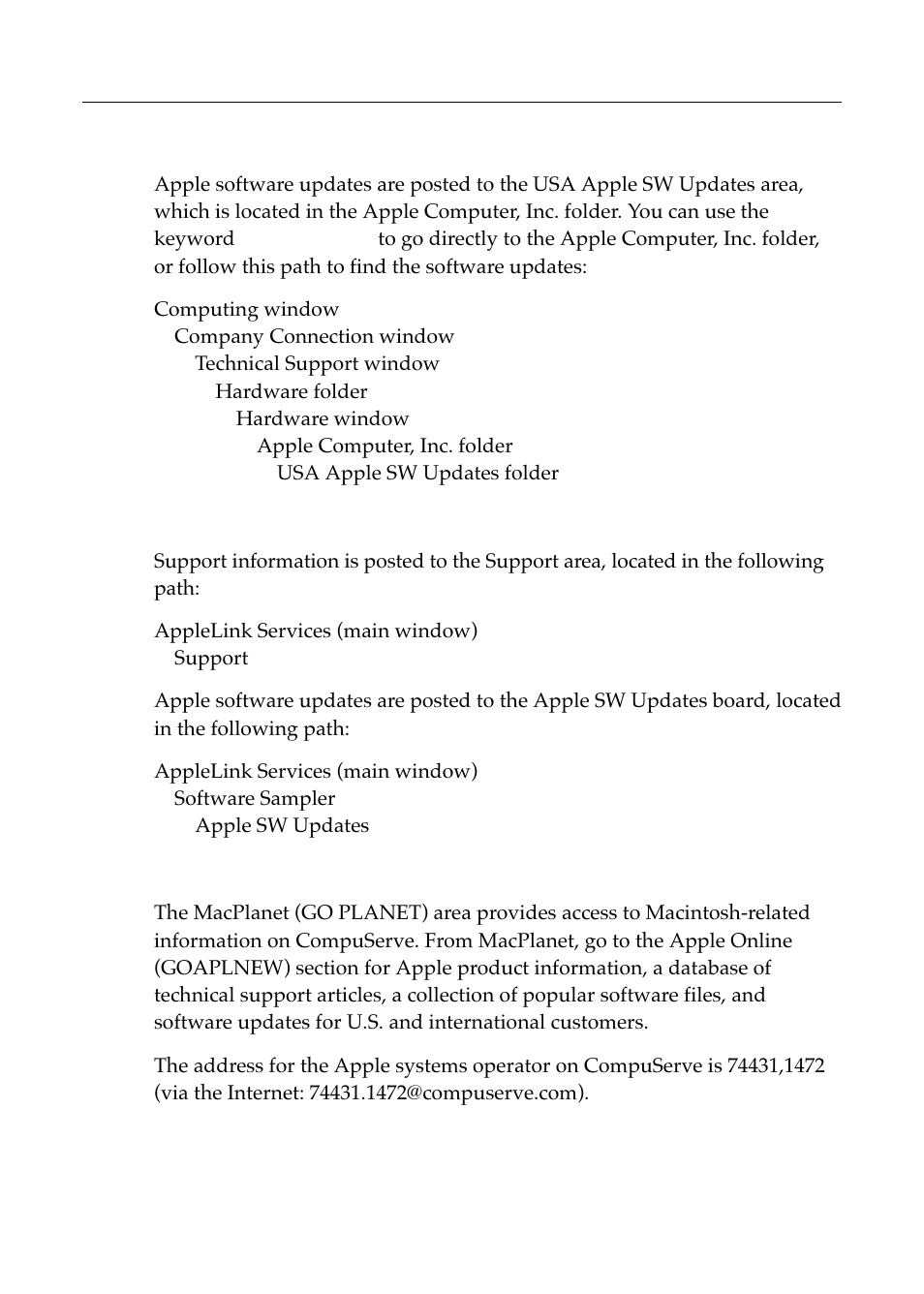 America online, Applelink, Compuserve | Apple Workgroup Server 8550 User Manual | Page 142 / 163