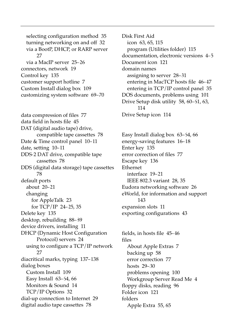 C – f | Apple Workgroup Server 8550 User Manual | Page 149 / 163