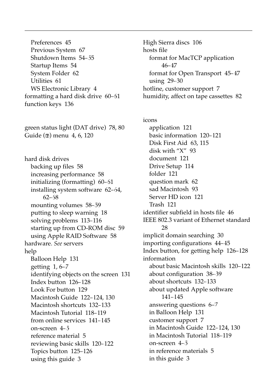 F – j | Apple Workgroup Server 8550 User Manual | Page 150 / 163