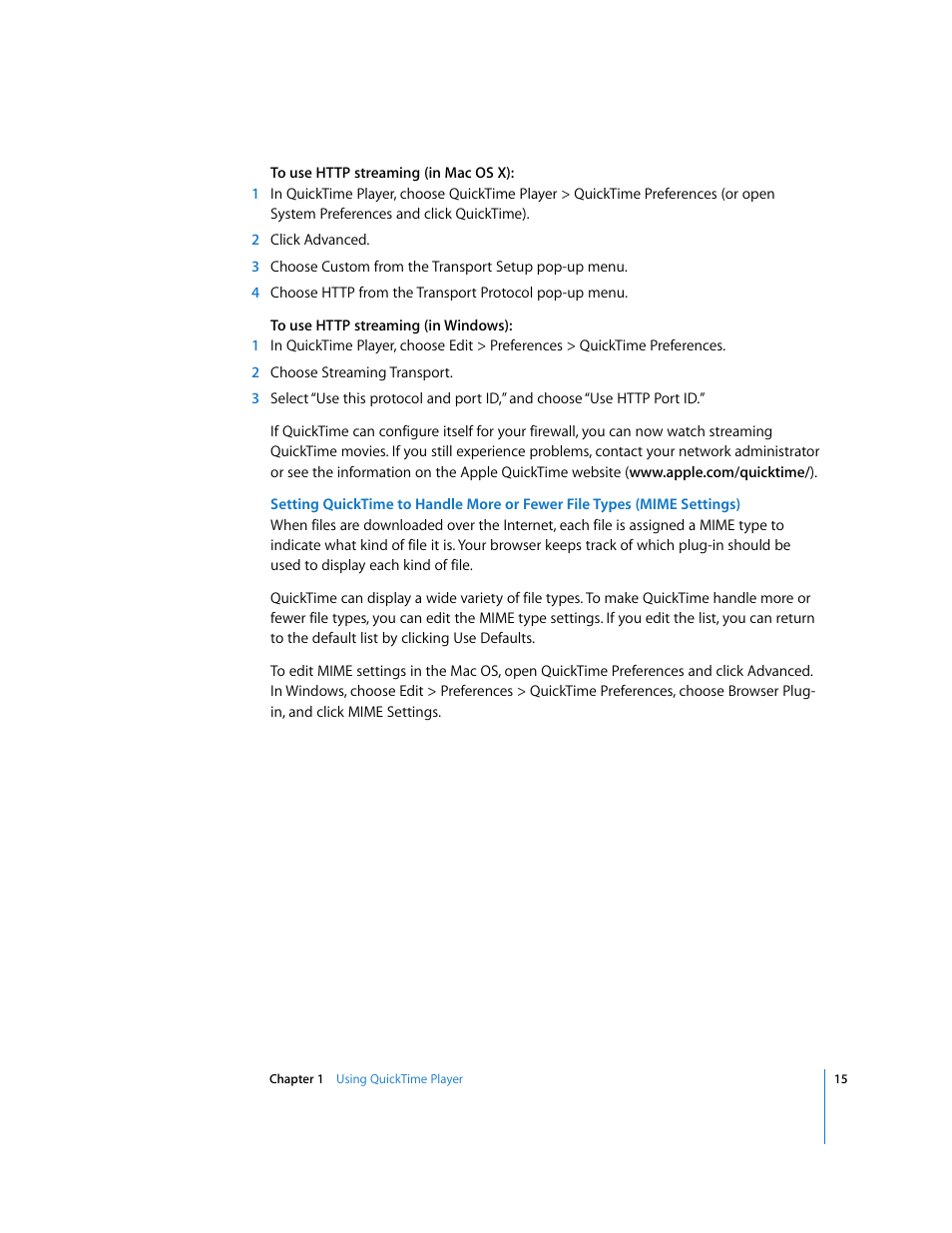 Apple QuickTime 7 User Manual | Page 15 / 62