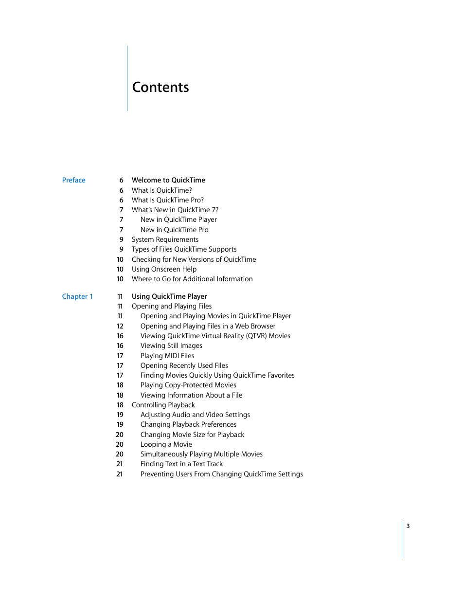 Apple QuickTime 7 User Manual | Page 3 / 62