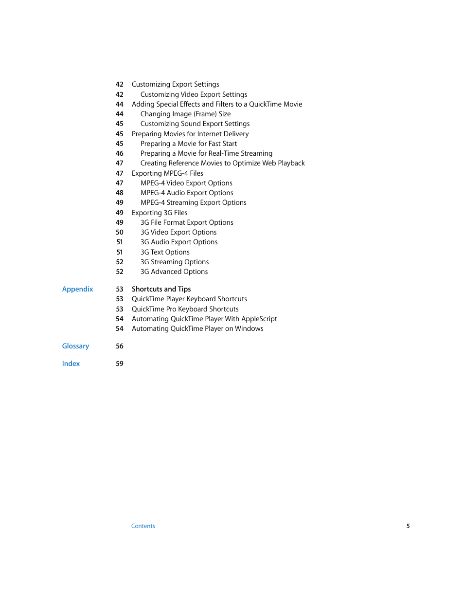 Apple QuickTime 7 User Manual | Page 5 / 62