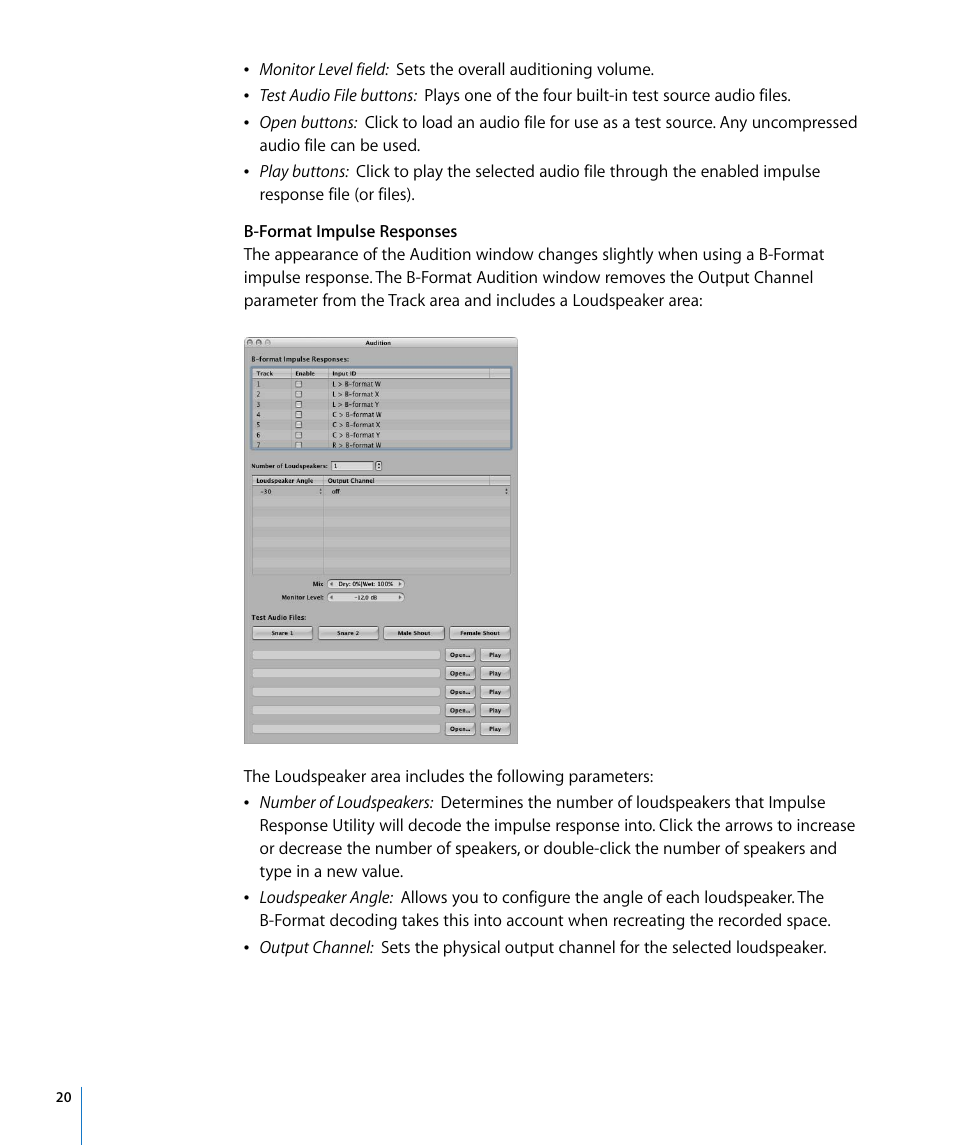 Apple Impulse Response Utility User Manual | Page 20 / 32