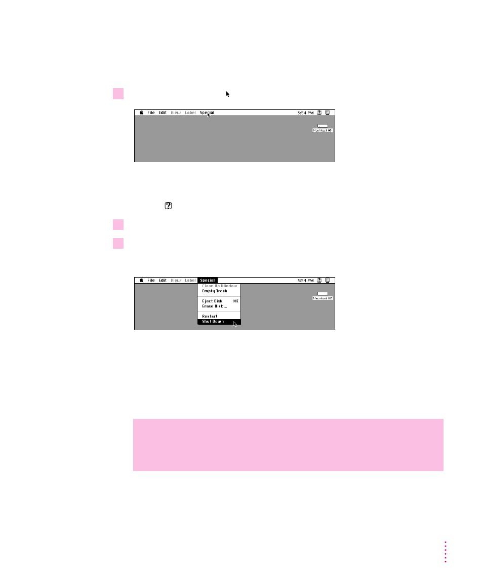 Turning the computer off 17, Turning the computer off | Apple Power Macintosh (7100 Series) User Manual | Page 27 / 144