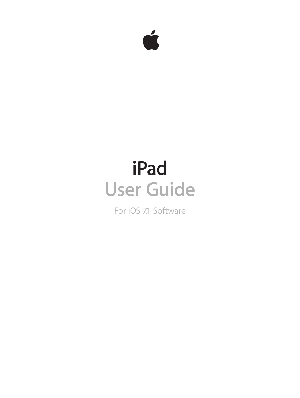 Apple iPad iOS 7.1 User Manual | 140 pages