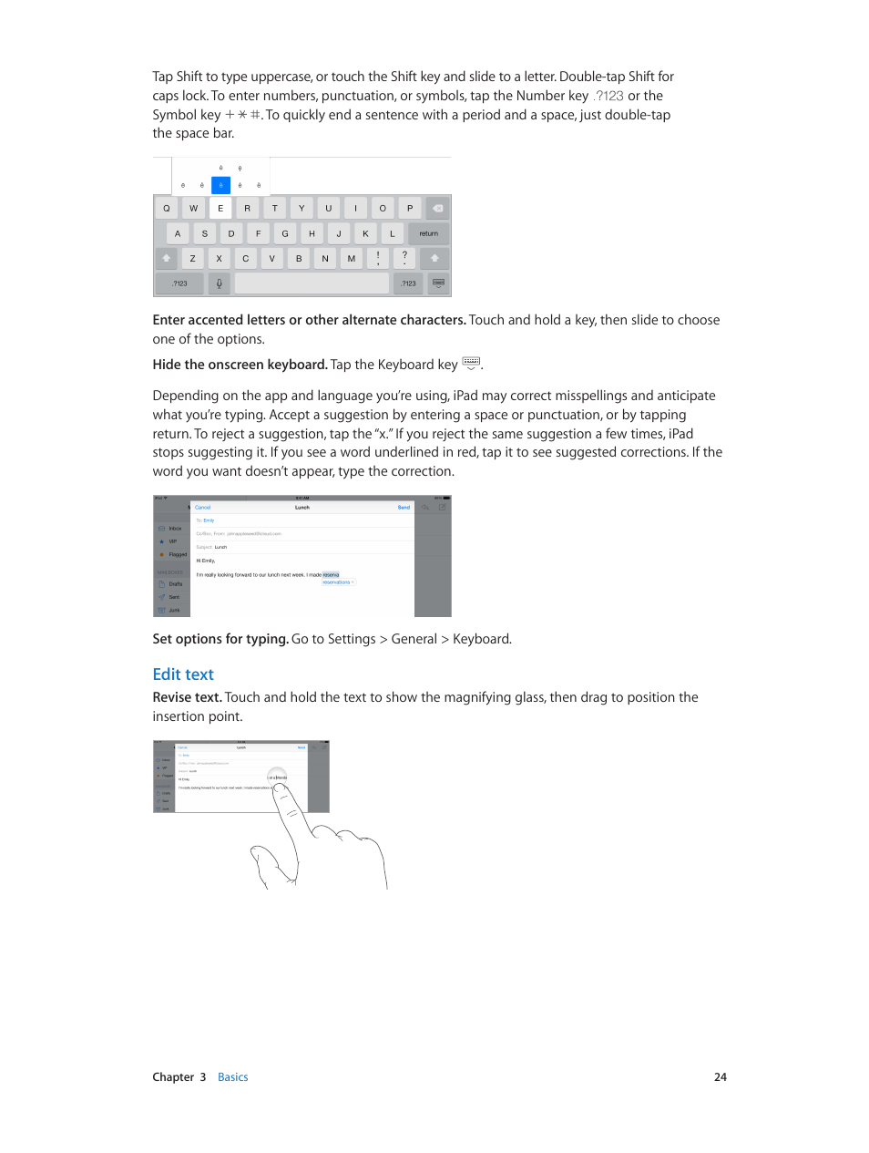 Edit text | Apple iPad iOS 7.1 User Manual | Page 24 / 140