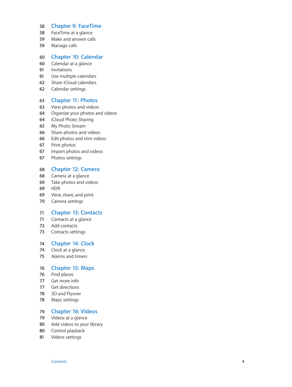 Apple iPad iOS 7.1 User Manual | Page 4 / 140