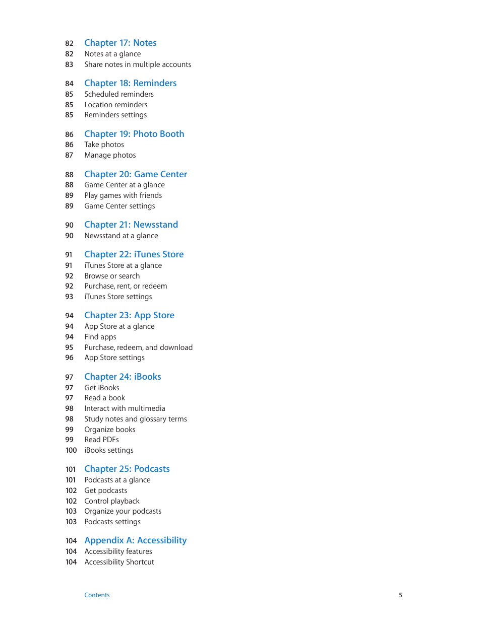 Apple iPad iOS 7.1 User Manual | Page 5 / 140