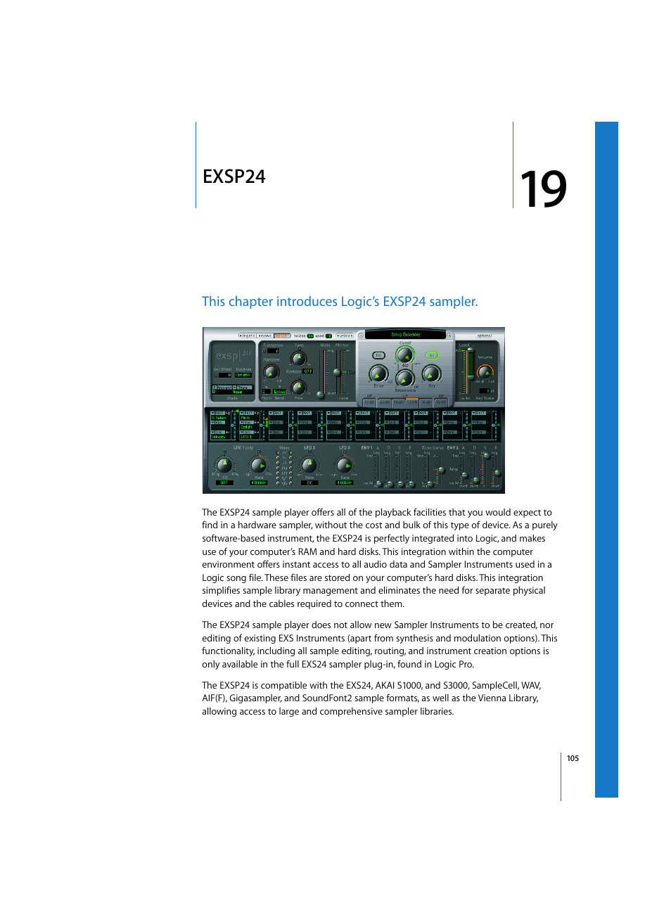 Exsp24, Chapter | Apple Logic Express 7 User Manual | Page 105 / 167