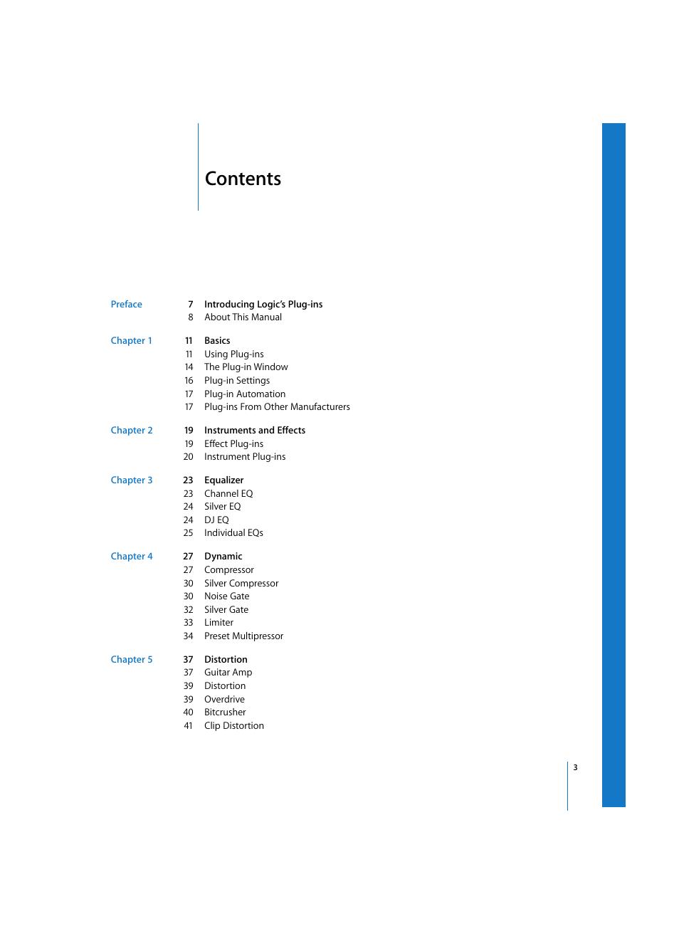 Apple Logic Express 7 User Manual | Page 3 / 167