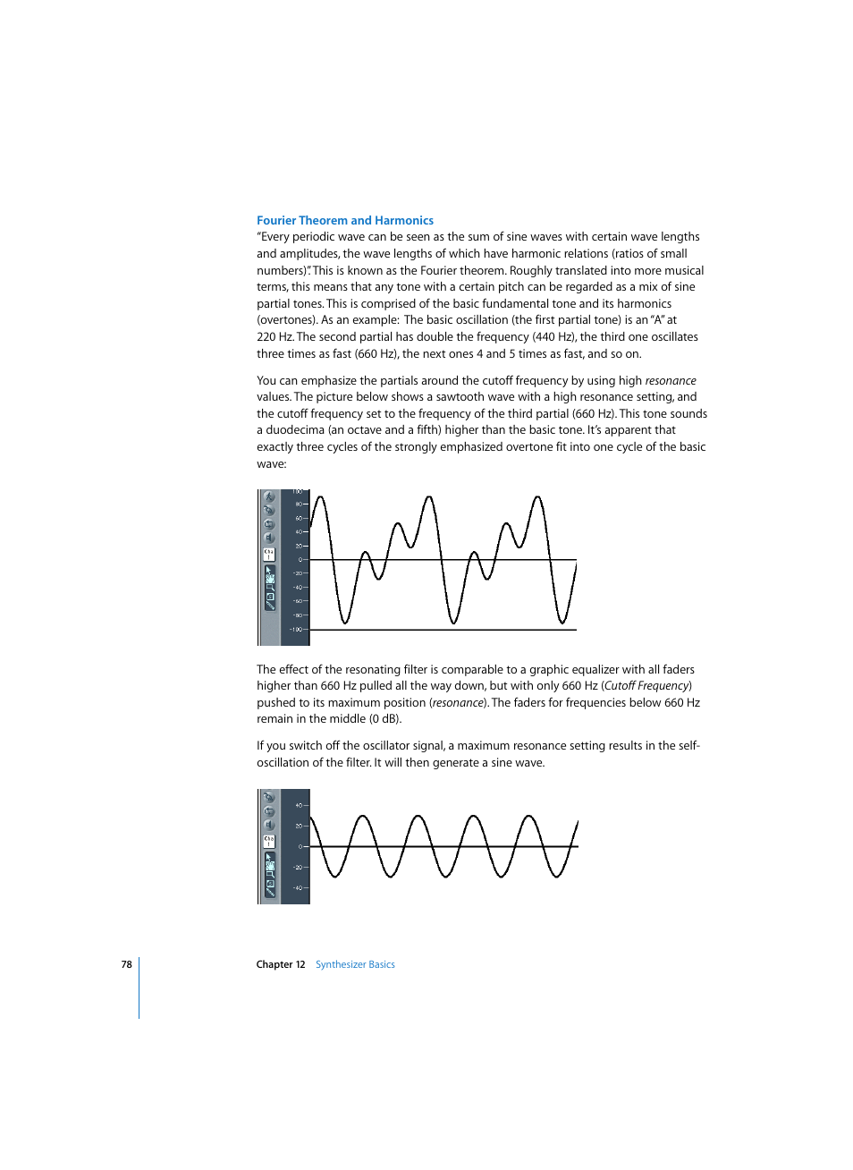 Fourier theorem and harmonics | Apple Logic Express 7 User Manual | Page 78 / 167