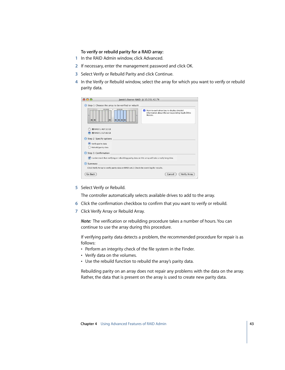 Apple Xserve RAID: Using RAID 1.2 Admin and Disk Utility User Manual | Page 43 / 43
