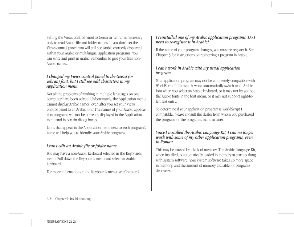 Apple Macintosh Arabic Language Kit User Manual | Page 27 / 28