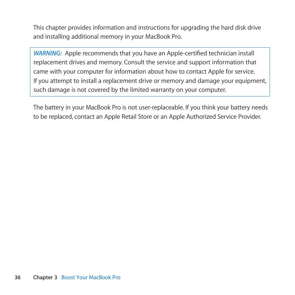 Apple MacBook Pro (13-inch, Late 2011) User Manual | Page 36 / 88