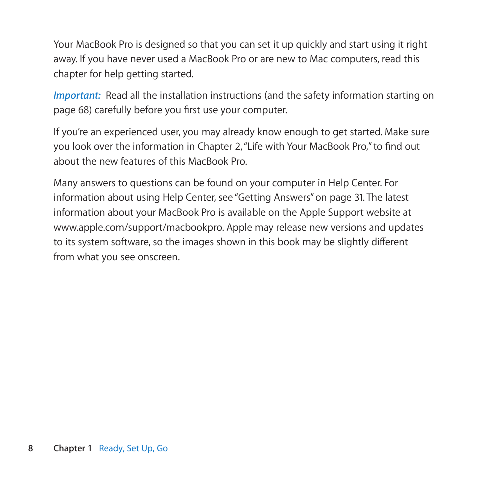 Apple MacBook Pro (13-inch, Late 2011) User Manual | Page 8 / 88