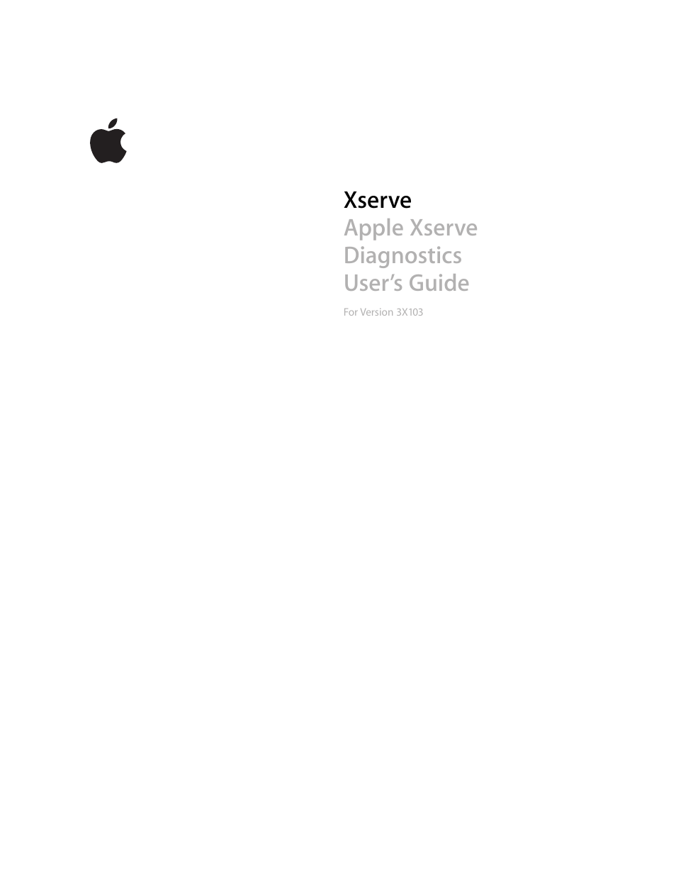 Apple Xserve - Apple Xserve Diagnostics (Version 3X103) User Manual | 39 pages