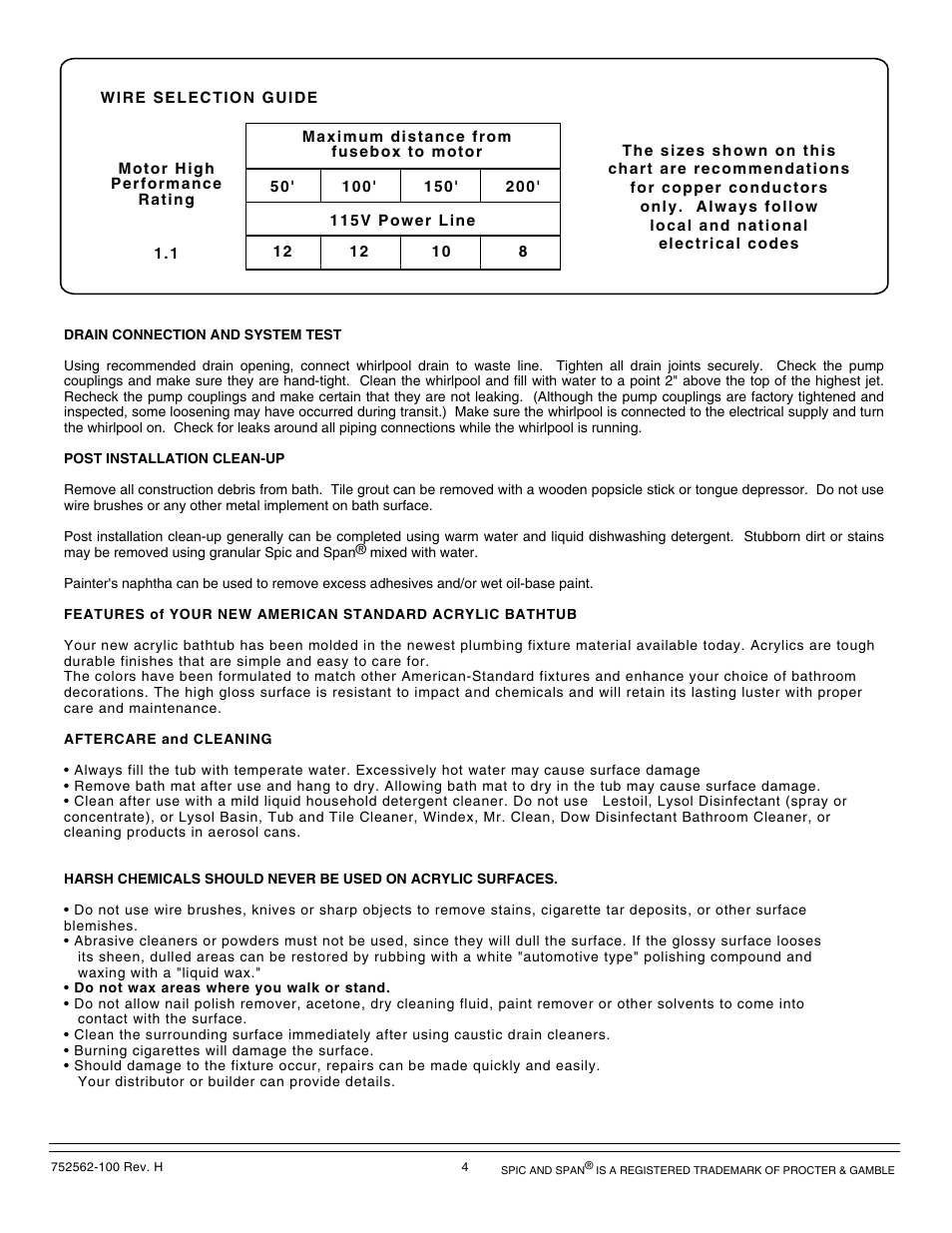 American Standard Colony 2740.XXX SERIES User Manual | Page 4 / 4