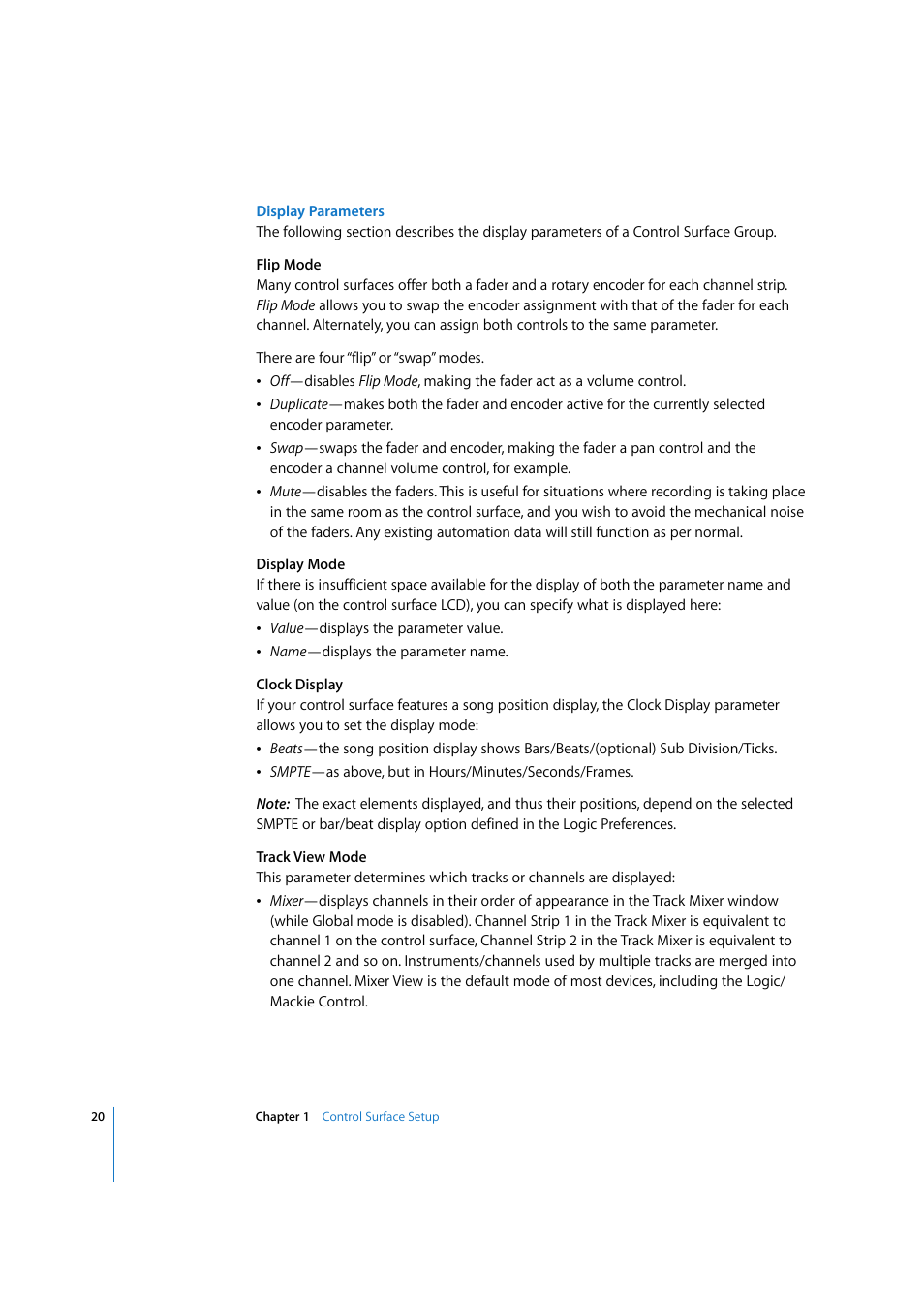 Apple Logic 7 User Manual | Page 20 / 255