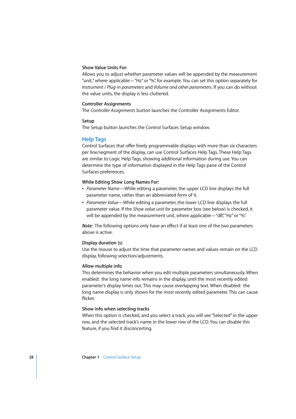 Help tags | Apple Logic 7 User Manual | Page 28 / 255