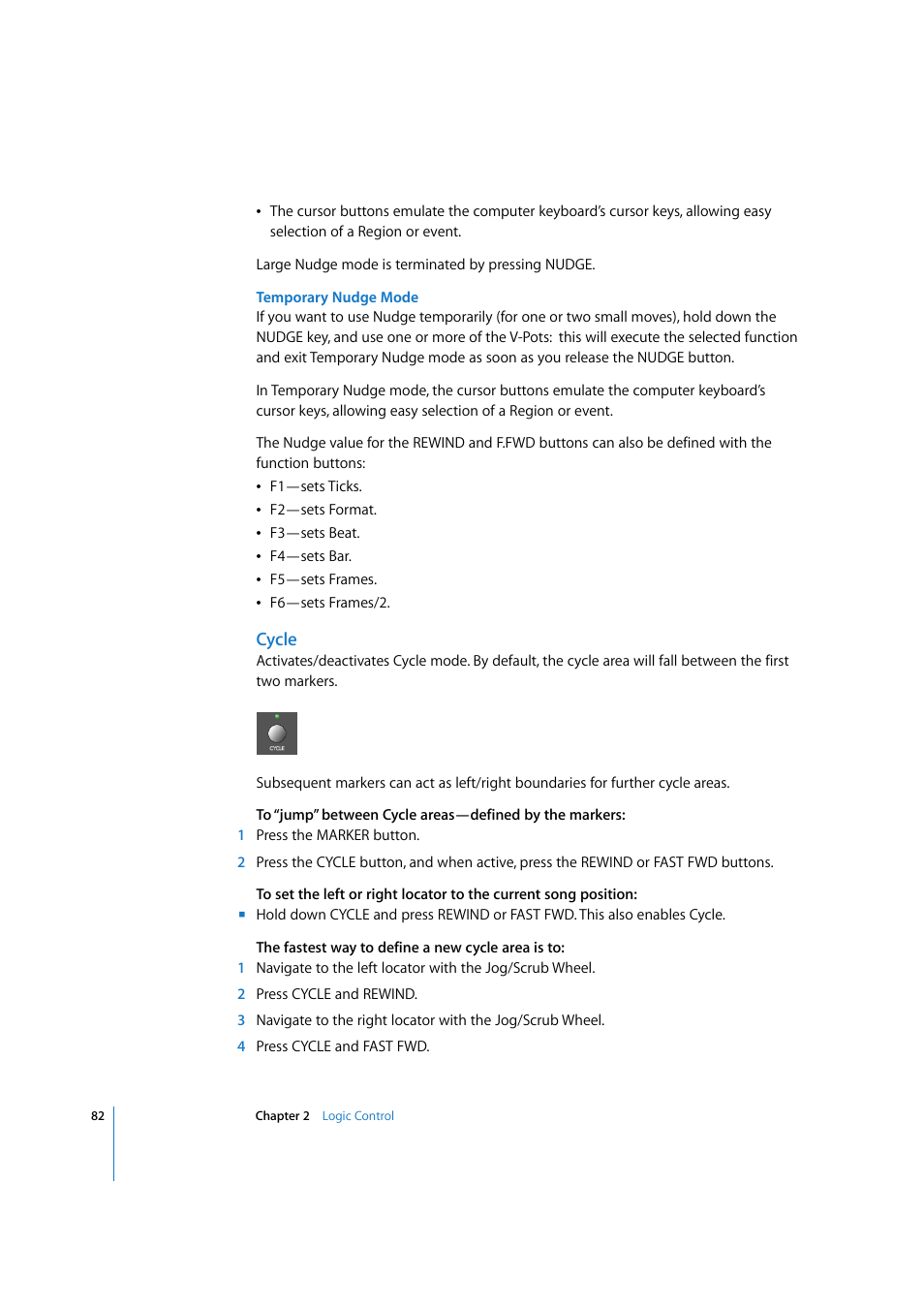 Cycle | Apple Logic 7 User Manual | Page 82 / 255