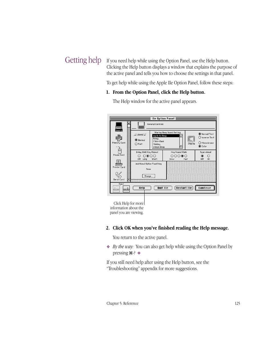 Getting help | Apple IIe Card User Manual | Page 141 / 198