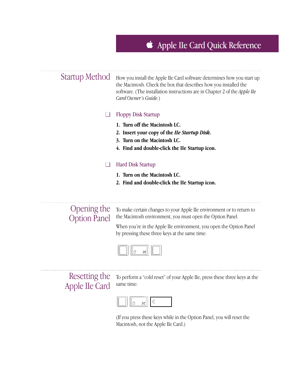 Resetting the apple iie card | Apple IIe Card User Manual | Page 195 / 198