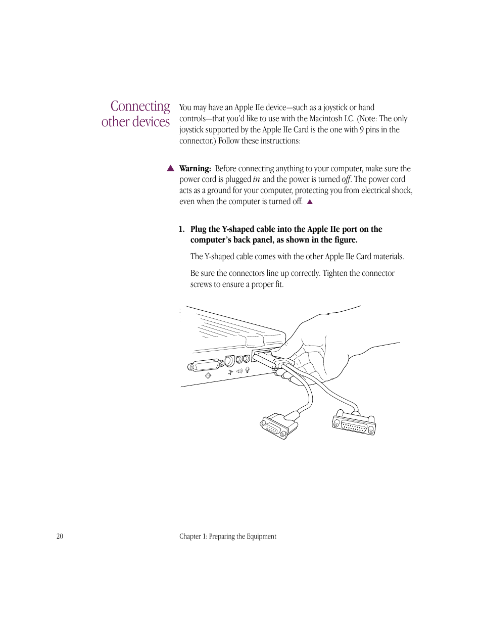 Connecting other devices | Apple IIe Card User Manual | Page 36 / 198