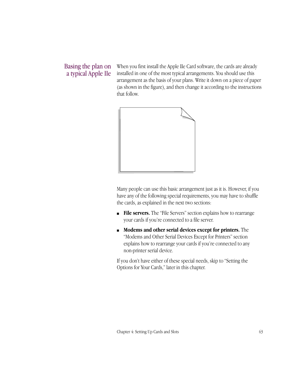 Basing the plan on a typical apple iie | Apple IIe Card User Manual | Page 79 / 198