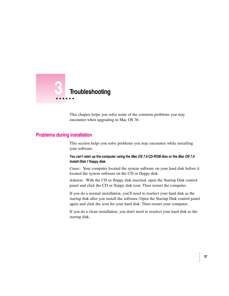 Troubleshooting | Apple Mac OS 7.6 User Manual | Page 37 / 55