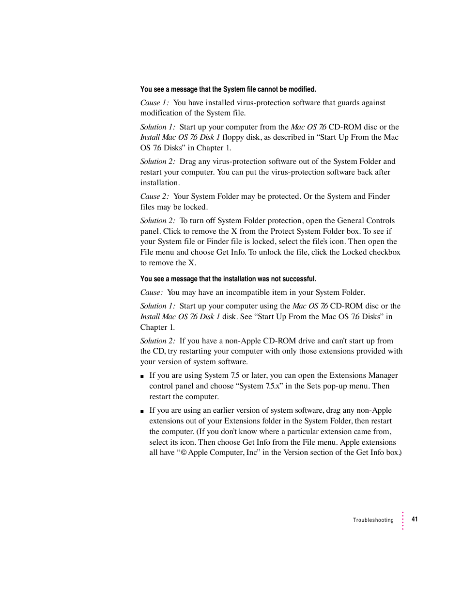 Apple Mac OS 7.6 User Manual | Page 41 / 55