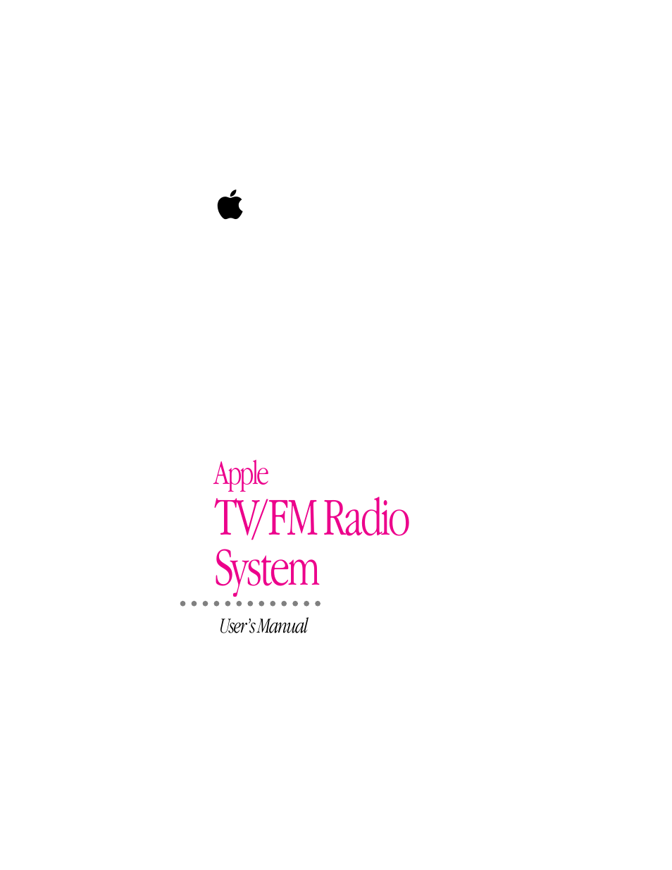 Apple  TV/FM Radio  System User Manual | 151 pages