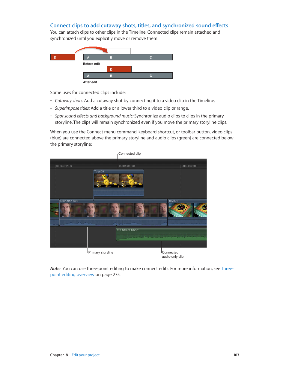 103 and | Apple Final Cut Pro X (10.0.9) User Manual | Page 103 / 476