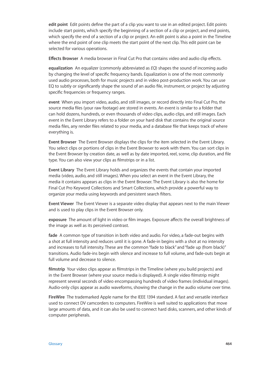 Apple Final Cut Pro X (10.0.9) User Manual | Page 464 / 476