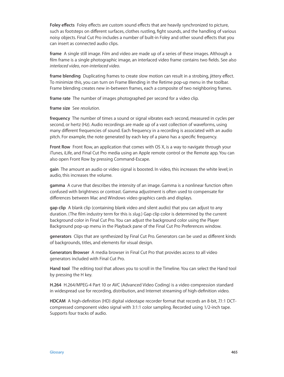 Apple Final Cut Pro X (10.0.9) User Manual | Page 465 / 476