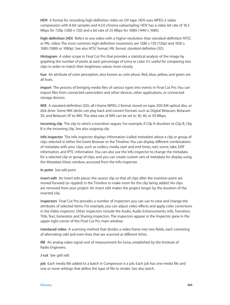 Apple Final Cut Pro X (10.0.9) User Manual | Page 466 / 476