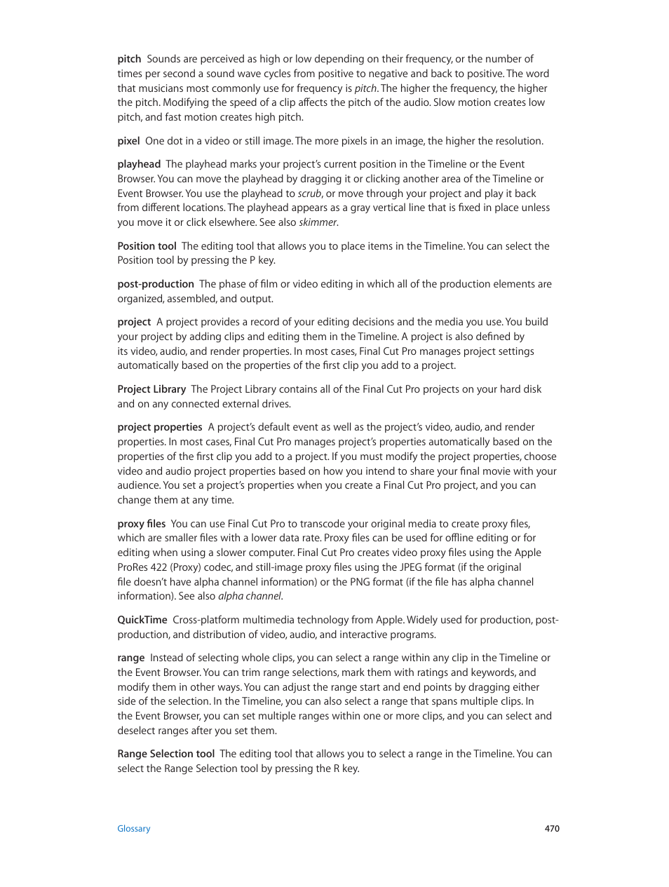 Apple Final Cut Pro X (10.0.9) User Manual | Page 470 / 476
