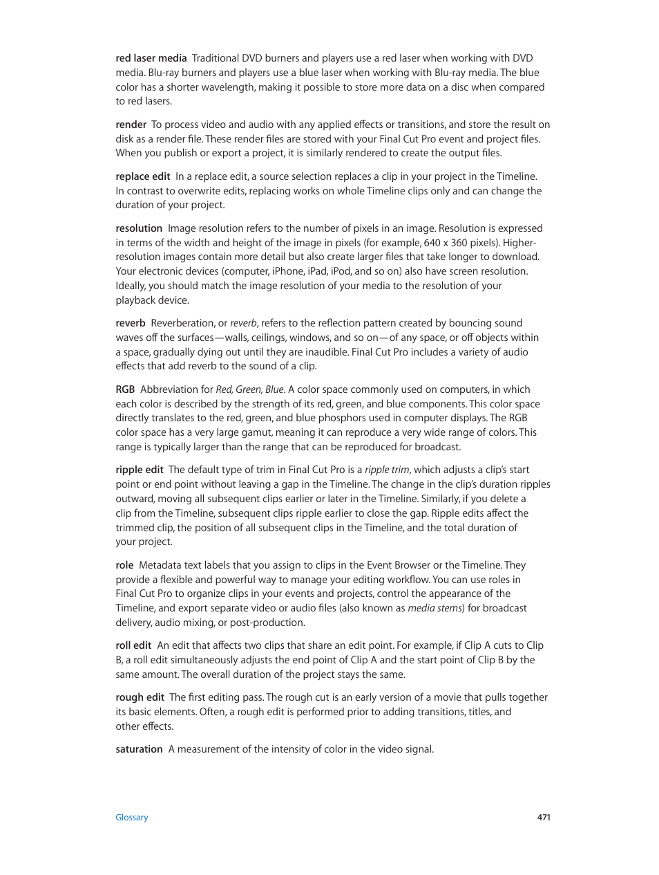 Apple Final Cut Pro X (10.0.9) User Manual | Page 471 / 476