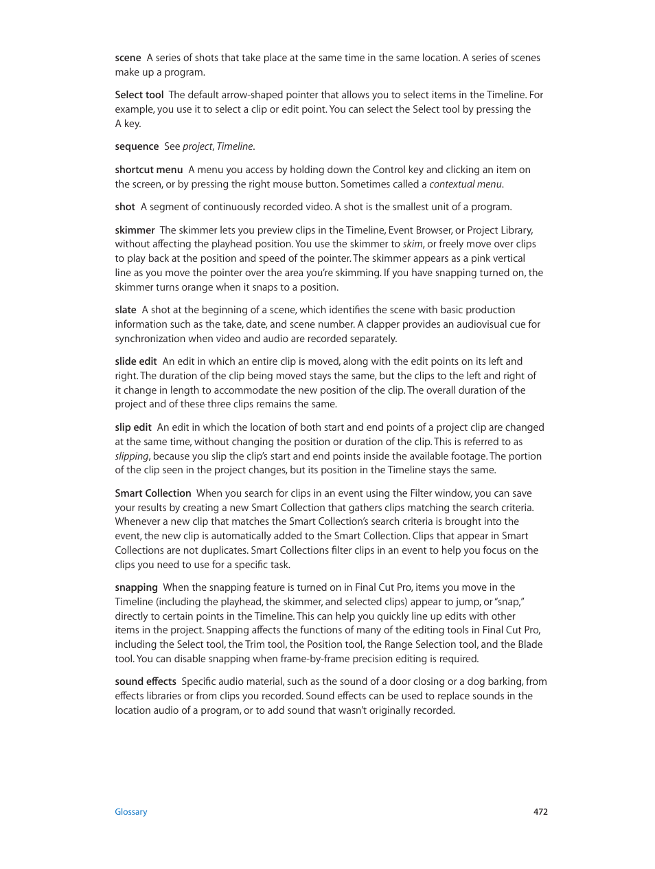 Apple Final Cut Pro X (10.0.9) User Manual | Page 472 / 476