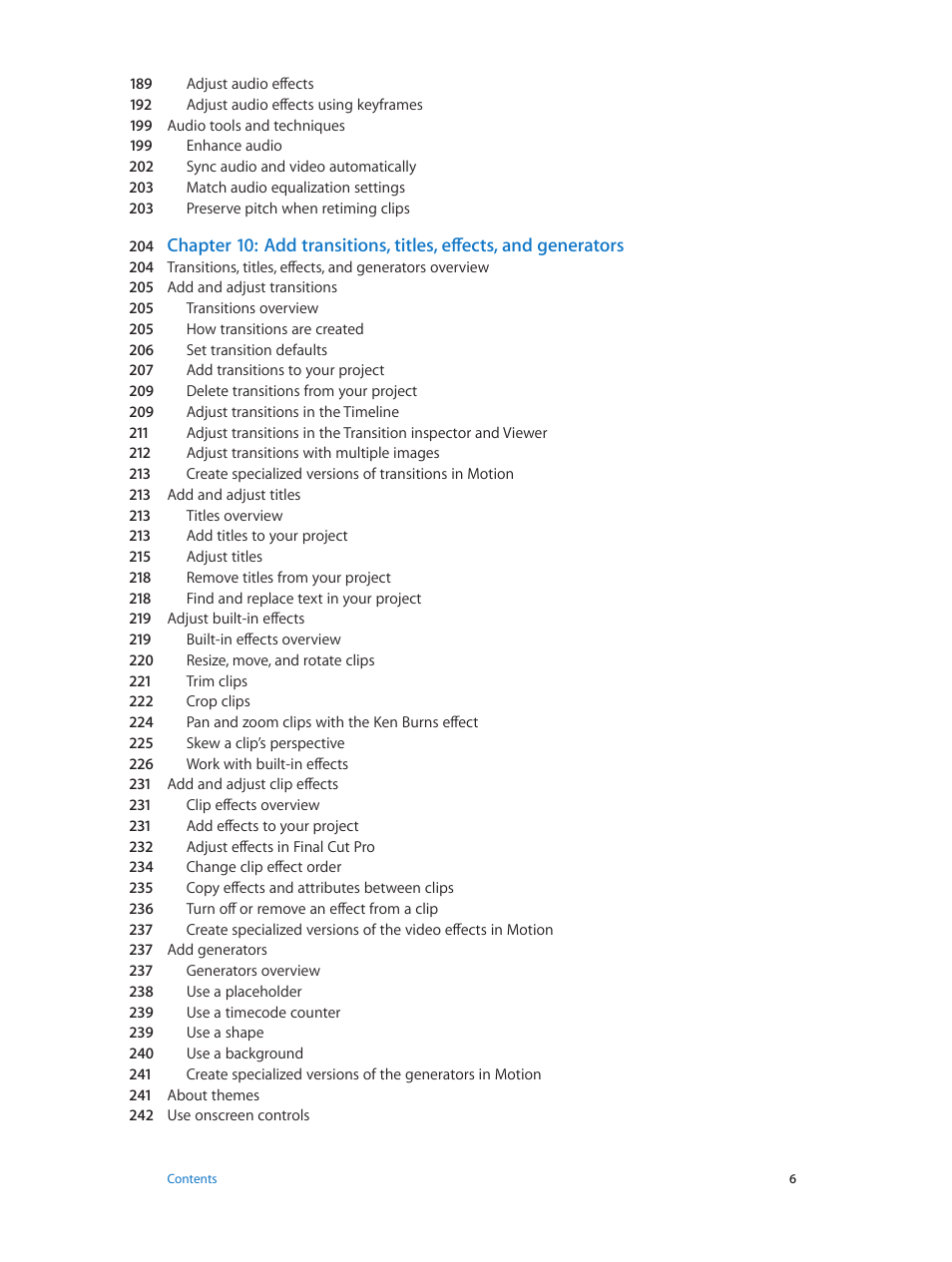 Apple Final Cut Pro X (10.0.9) User Manual | Page 6 / 476