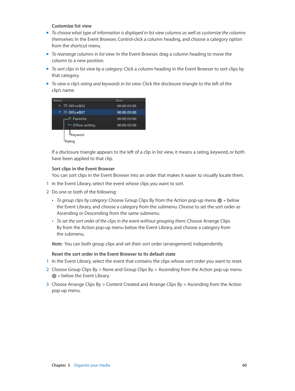 Apple Final Cut Pro X (10.0.9) User Manual | Page 60 / 476