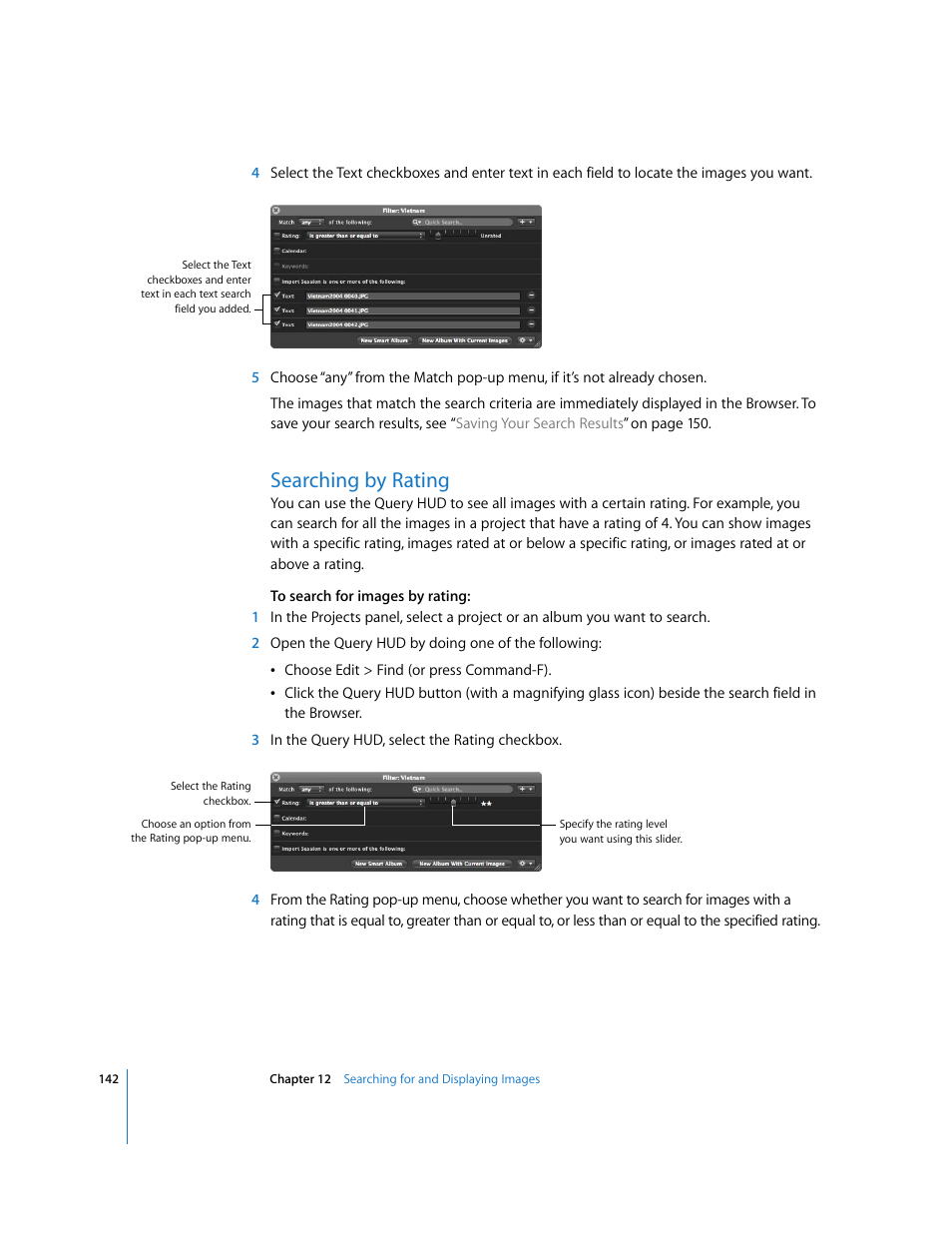 Searching by rating | Apple Aperture Getting Started User Manual | Page 142 / 222